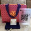 Tory Burch Hoops Earrings in White enamel