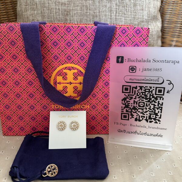 Kira Crystal Stud Earring Tory Burch