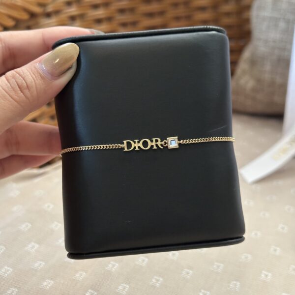 Dior Logo & Crystal Metal Bracelet - Image 7