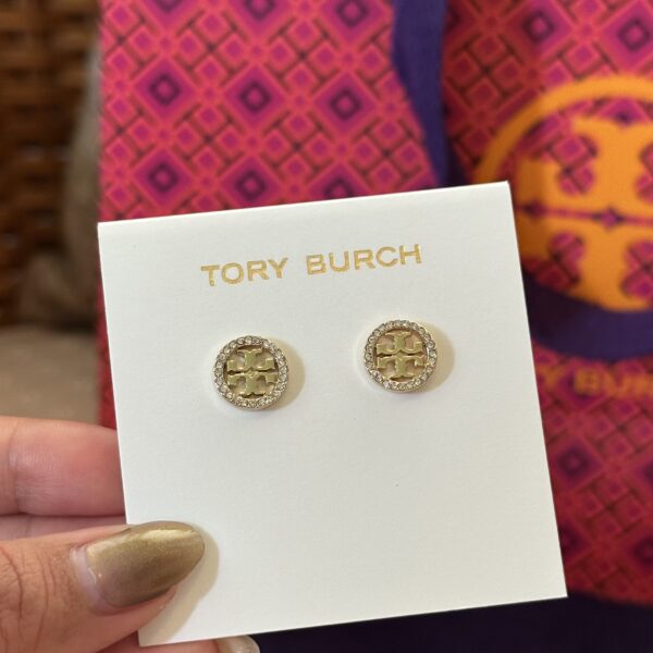 Miller Pavé Stud Gold Earrings Tory Burch - Image 7