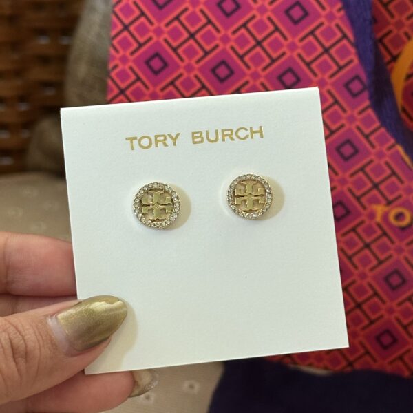 Miller Pavé Stud Gold Earrings Tory Burch - Image 6