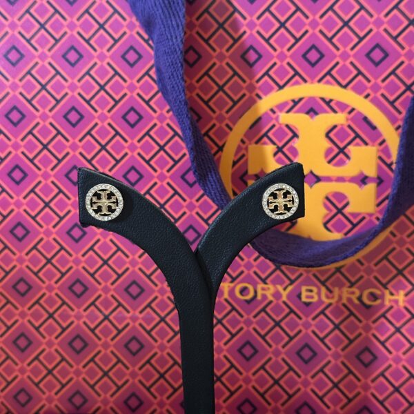 Miller Pavé Stud Gold Earrings Tory Burch - Image 4