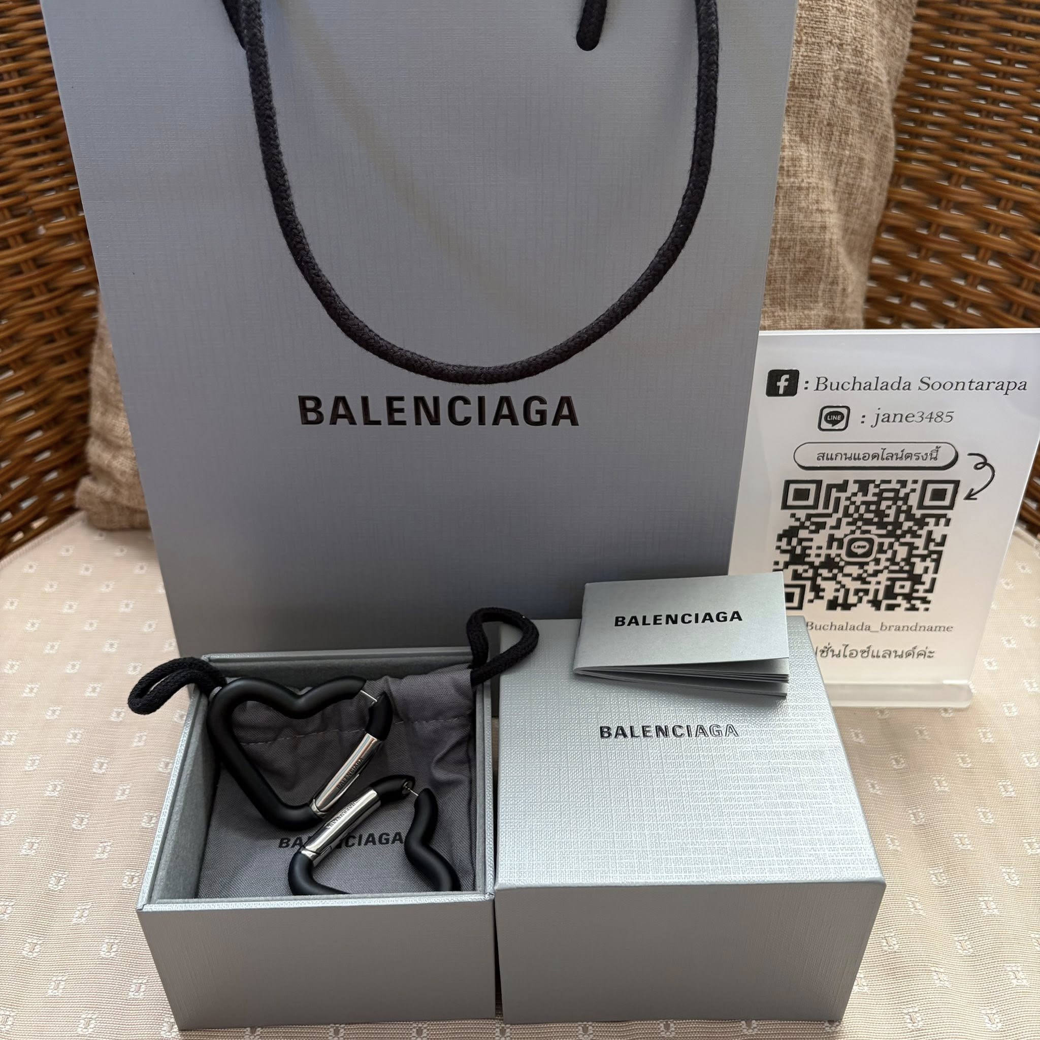 Balenciaga heart love clip earring