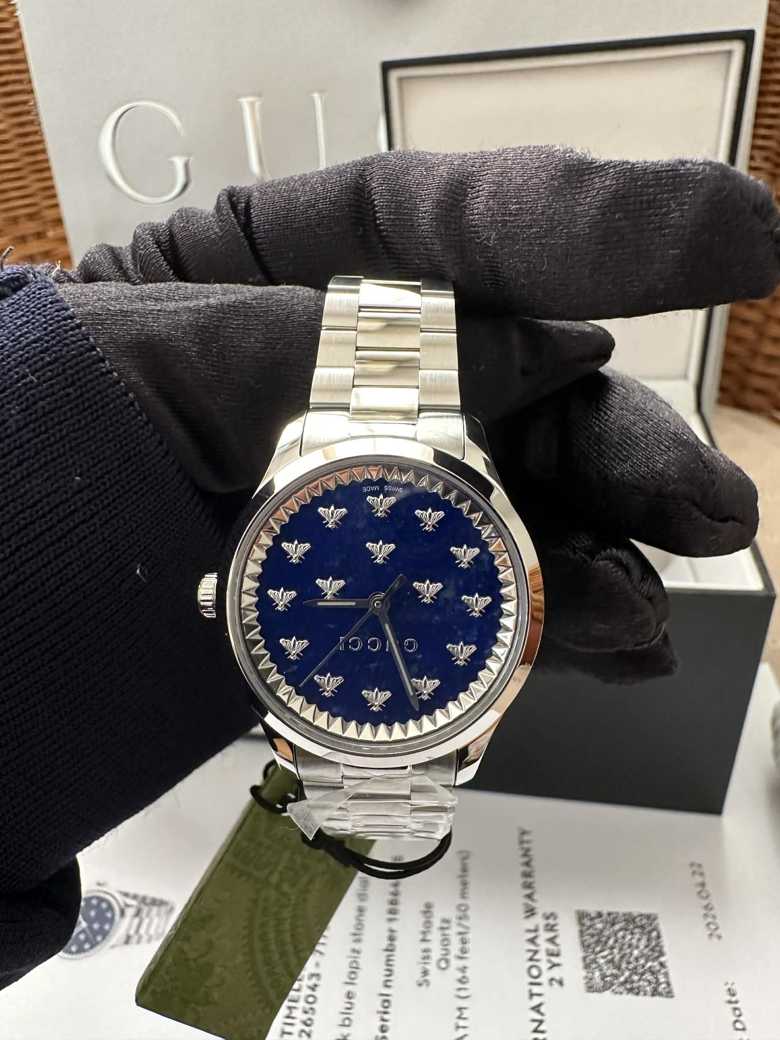 G-Timeless with Bee Motif with Lapis Lazuli dial 38mm - Image 6