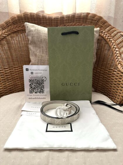 Gucci Marmont Belt GG Coated Canvas