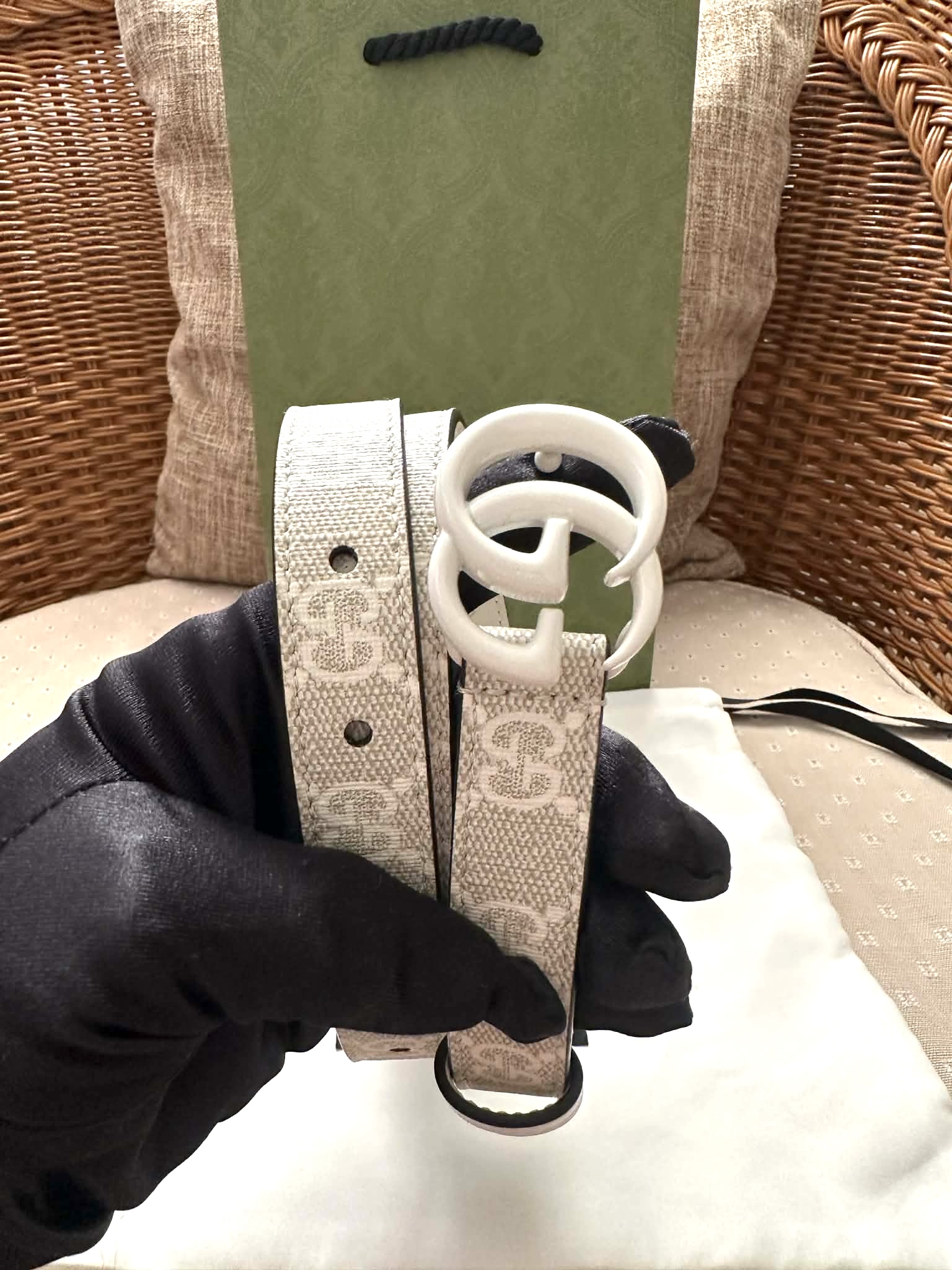 Gucci Marmont Belt GG Coated Canvas - Image 6